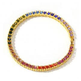 Women's 4mm Multi-color Single Row Tennis Bracelet