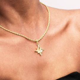 Women's North Star Pendant in Gold