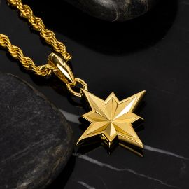 Women's North Star Pendant in Gold