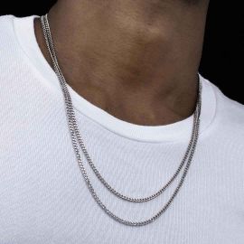 3mm Stainless Steel Cuban Chain Set