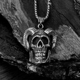 Cranial Sheep Stainless Steel Pendant