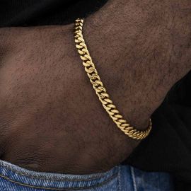 6mm Cuban Bracelet in Gold