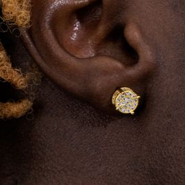 Iced Earrings in Gold