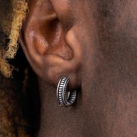 Vintage Stainless Steel  Hoop Earrings