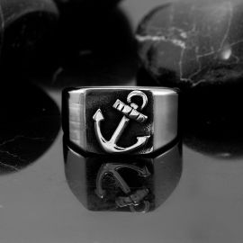Vintage Anchor Stainless Steel Ring