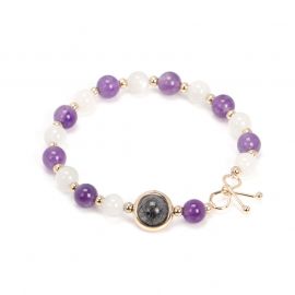 Amethyst Transfer Beads Bracelet
