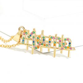 Iced Colorful Mama Necklace