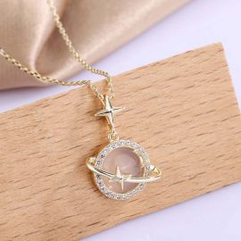 Planet Star Chalcedony Necklace