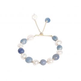 Pearl Blue Aventurine Adjustable Bracelet