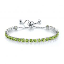 Iced 4mm Tennis Chain in Light Green