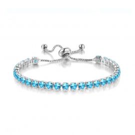 Iced 4mm Tennis Chain in Light Blue