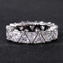 Iced Triangle Cut Ring