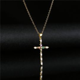 Cross Pendant Necklace in Gold