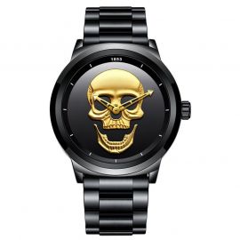 44mm 3D Skull Men's Waterproof Quartz Watch