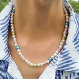 Colored Pearl Necklace