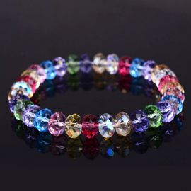 Multicolor Crystal Beaded Bracelet