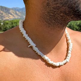 Natural White Shell Fragment Necklace