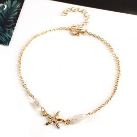 Starfish Pearl Anklet