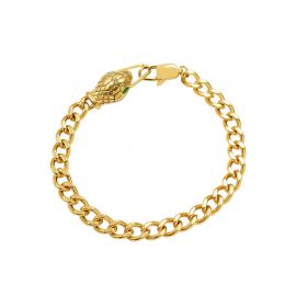 Snake Head Bracelet in Gold
