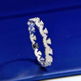 Iced Lace Thin Stacked Ring