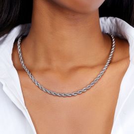 Women's 5mm Stainless  Steel Rope Chain
