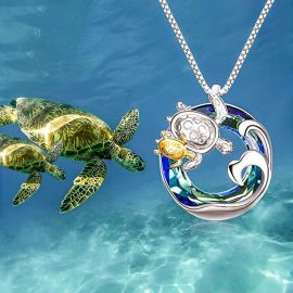 You are Turtley Awesome Crystal Turtle Necklace