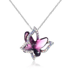 She Believed She Could so She Did Crystal Butterfly Necklace - For Daughter