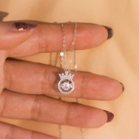 Straighten Your Crown Sparkling Dance Necklace - For Daughter