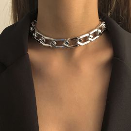 Rhombus Chain Choker Necklace