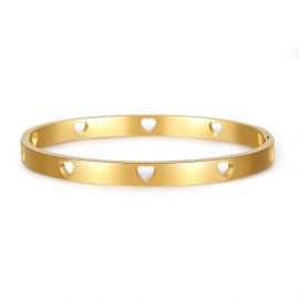 Hollow Out Heart Bangle