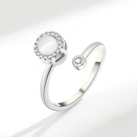 Opal Fidget Spinner Ring