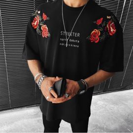 Men's Floral print short-sleeved T-shirt