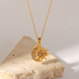 Sun Moon Star  Pendant Necklace