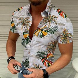 Men's Summer Hawaiian Beach Cardigan Print Shirt