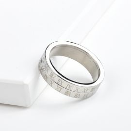 Rotatable Roman Numeral Titanium Ring