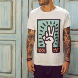 Street Hip Hop Print Men's Short Sleeve Sports T-Shirt