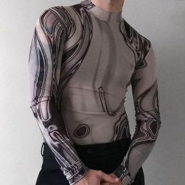 Men's Tight Sexy Bottoming Shirts Fashion Trend Slim Tops