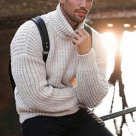 turtleneck sweater long sleeve knitted top