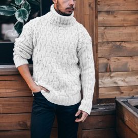 autumn and winter turtleneck knitted sweater