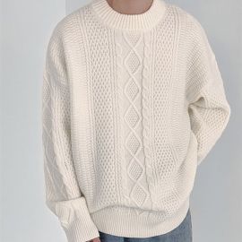 all-match pullover twist knitted sweater