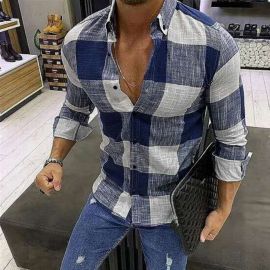 Men's Plaid Long Sleeve Shirt