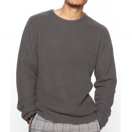 Men's Crew Neck Casual Sweater Loose Pullover Knit Sweater