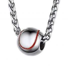 Baseball Stainless Steel Pendant Necklace