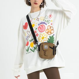 Round Neck Loose Floral Print Unisex Sweatshirt