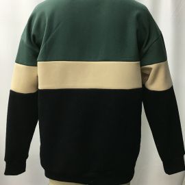 Retro Fashion Stripe Colorblock Sweatshirt