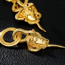 Snake Hair Banshee Greek Key Earrings