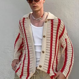 Fashion Knit Cardigan Shirt