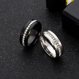 8mm Iced Band Ring