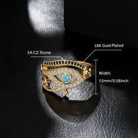 Iced Egyptian Eye of Horus Ring
