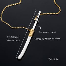 Katana Unsheathed Sword Necklace